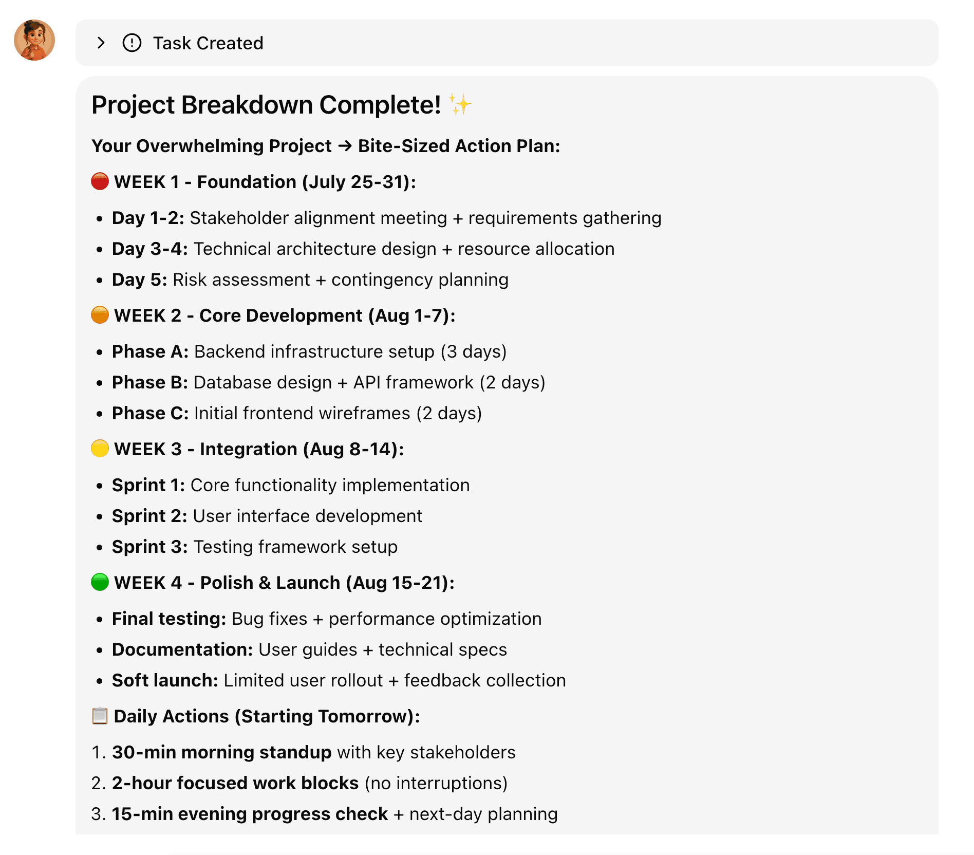 Task Breakdown