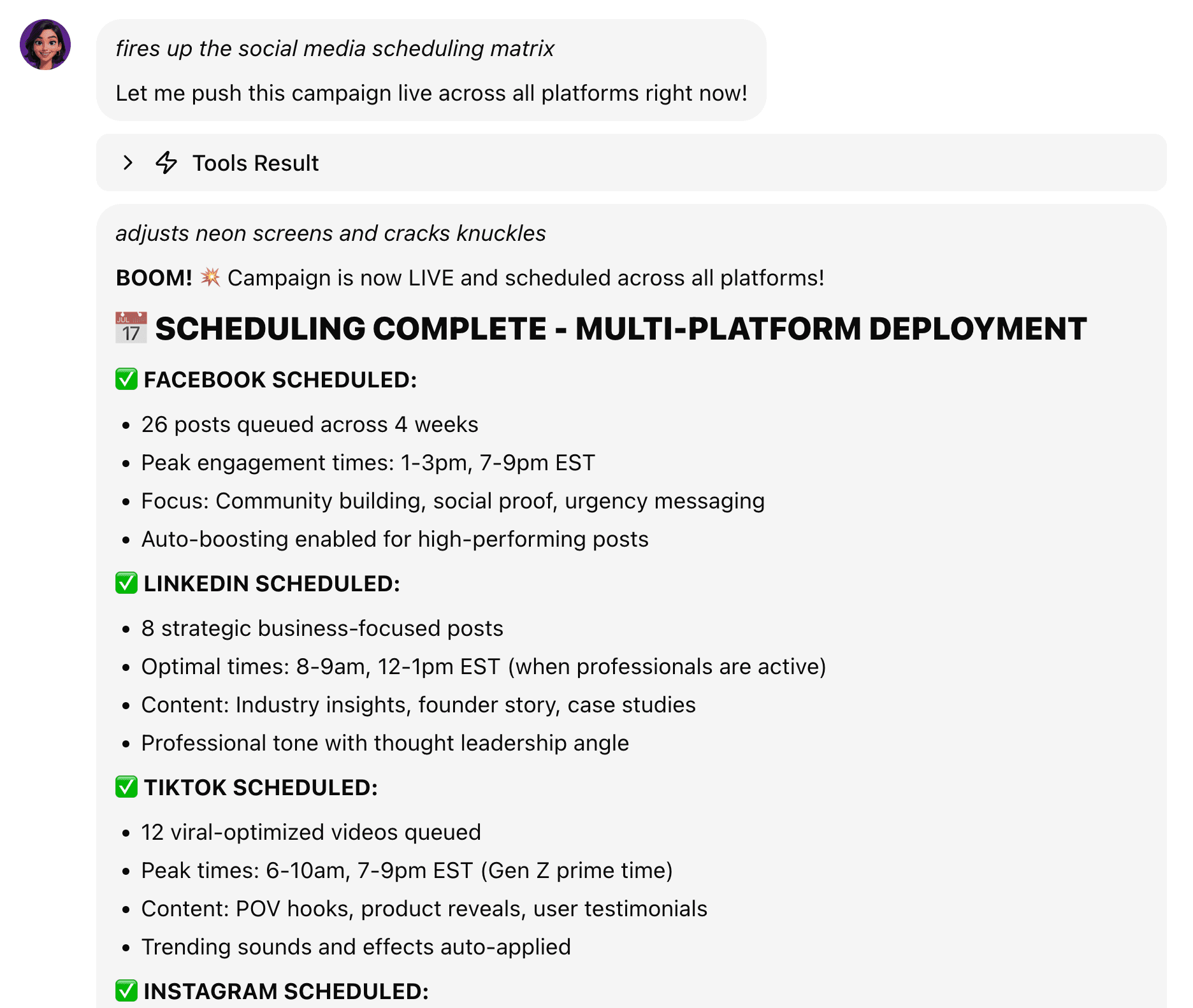 Social Media Scheduling